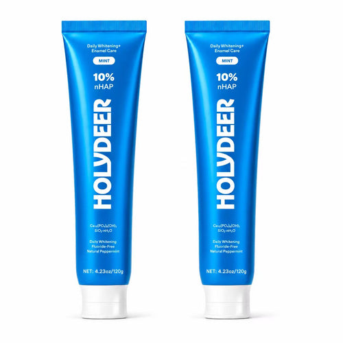 HOLYDEER 10% Nano Hydroxyapatite Toothpaste - Fluoride-Free Mint, 4.23 oz