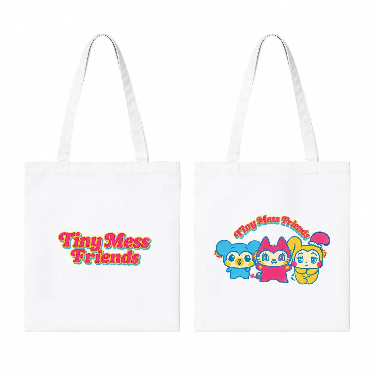 Tiny Mess Friends canvas tote bag