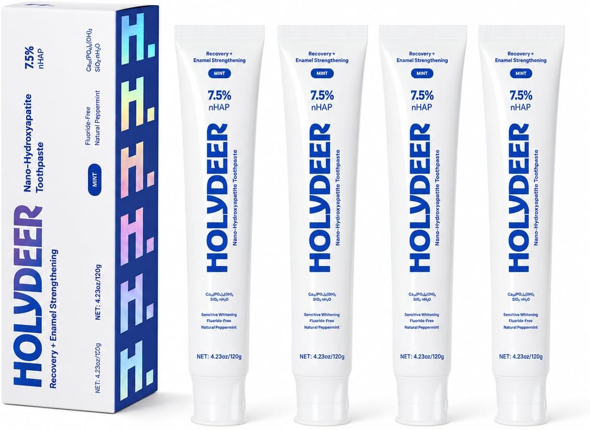 Holydeer Mint Blue 7.5% nHAP toothpaste - 4 pack