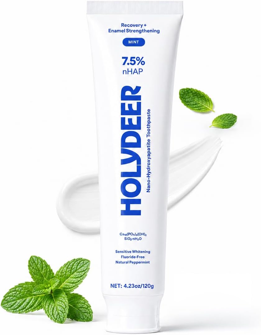 Holydeer Mint Blue toothpaste front packaging detail