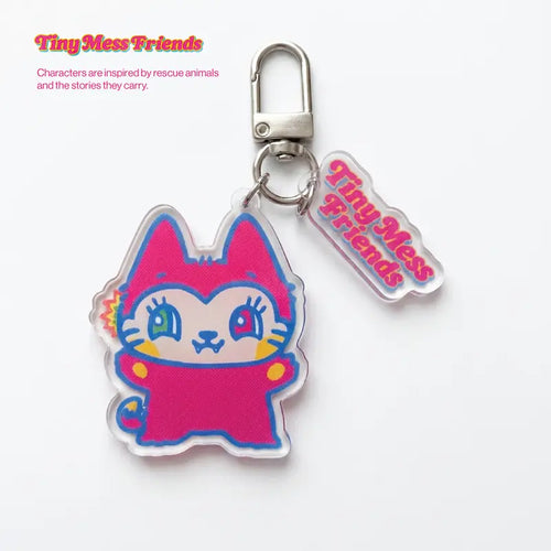Tiny Mess Friends acrylic character keychain bag charm